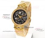 New Arrival Mens Piaget Gold Watch - Fake Piaget Altiplano Skeleton Diamond Watch 